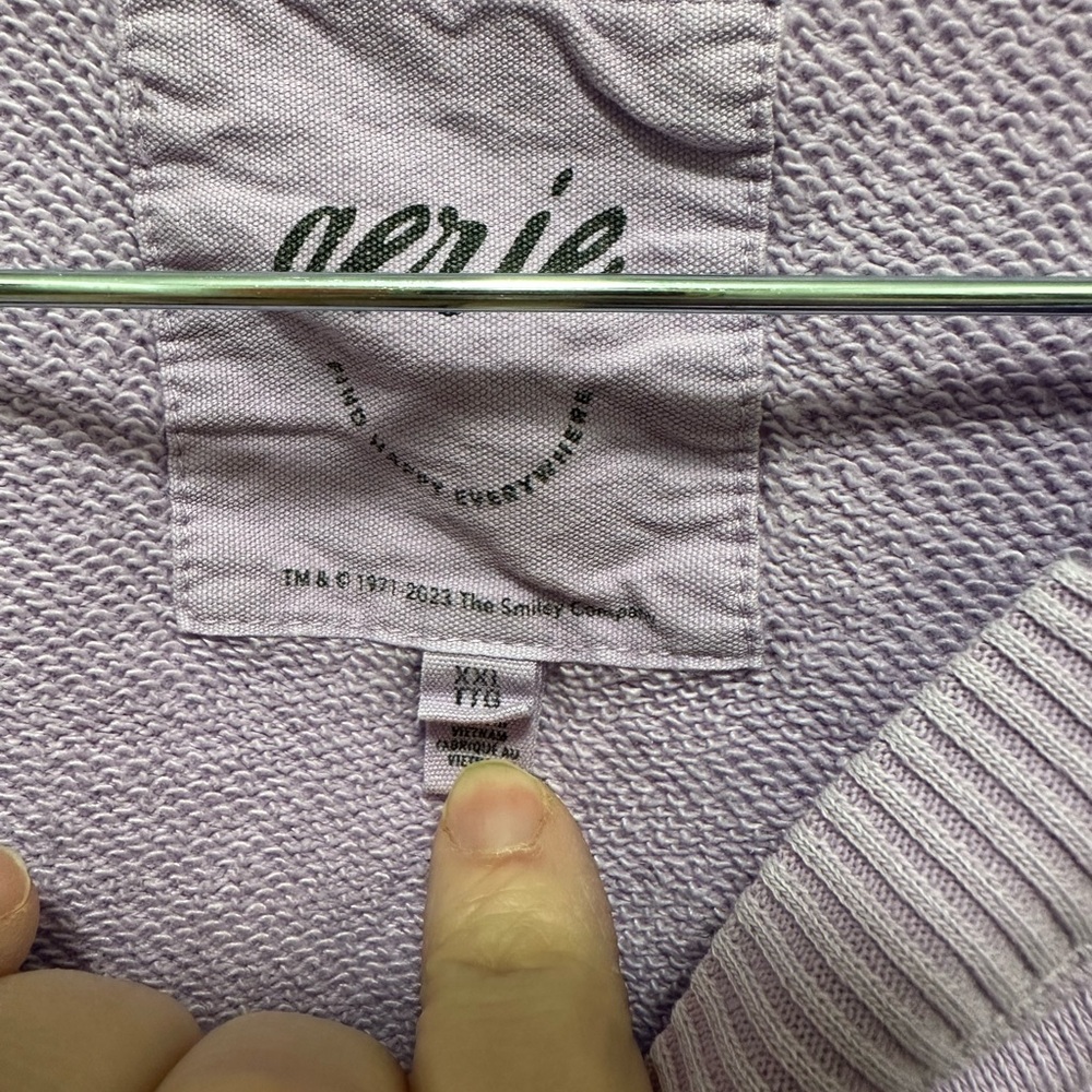 Aerie Purple Oversized Sweatshirt - Picture 5 of 8